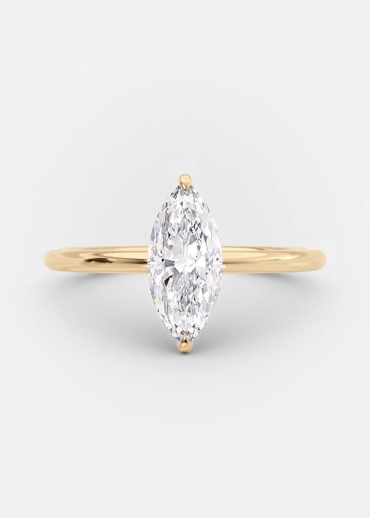 Renata: 1 ct marquise cut diamond engagement ring | Nature Sparkle