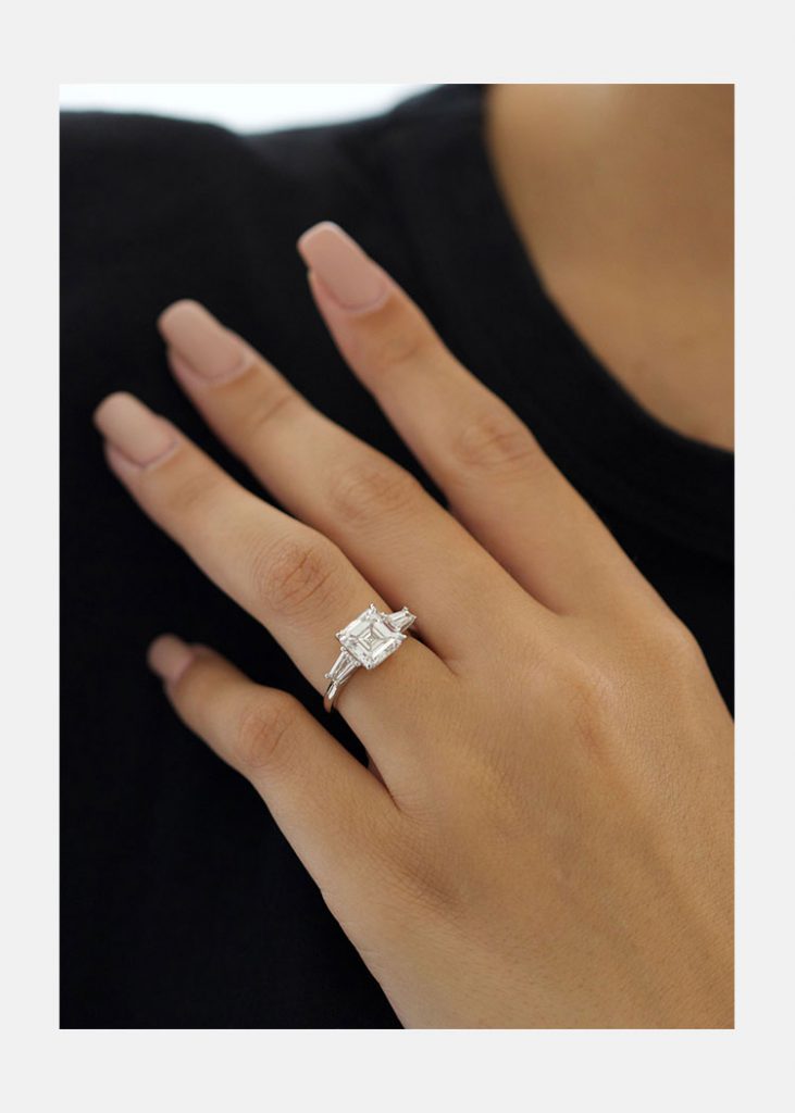 Paz 2.53 carat round brilliant diamond engagement ring | Nature Sparkle