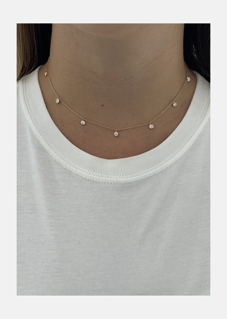 diamond charm necklace